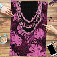 Pink Hawaii Kukui Nut Lei Puzzle Hawaiian Pattern Monstera Tropical Vibes LT14 Pink - Polynesian Pride