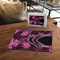 Pink Hawaii Kukui Nut Lei Puzzle Hawaiian Pattern Monstera Tropical Vibes LT14 - Polynesian Pride