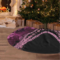 Pink Hawaii Kukui Nut Lei Tree Skirt Hawaiian Pattern Monstera Tropical Vibes LT14 - Polynesian Pride