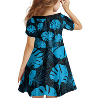 Blue Hawaii Kukui Nut Lei Family Matching Off Shoulder Maxi Dress and Hawaiian Shirt Hawaiian Pattern Monstera Tropical Vibes - Polynesian Pride