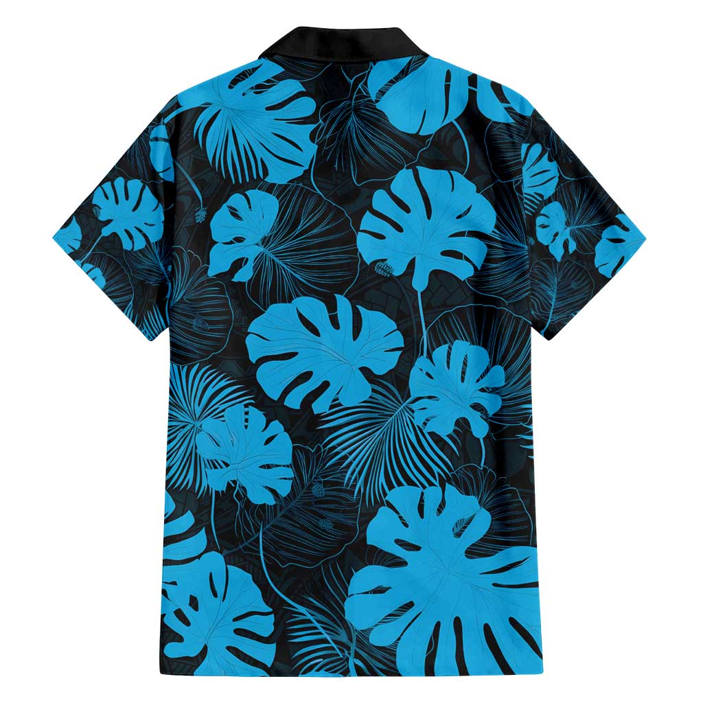Blue Hawaii Kukui Nut Lei Family Matching Tank Maxi Dress and Hawaiian Shirt Hawaiian Pattern Monstera Tropical Vibes - Polynesian Pride