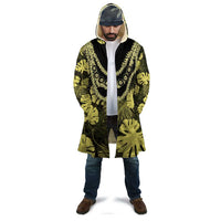Yellow Hawaii Kukui Nut Lei Cloak Hawaiian Pattern Monstera Tropical Vibes - Polynesian Pride