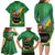 Hawaii Saint Patrick's Day Family Matching Long Sleeve Bodycon Dress and Hawaiian Shirt Funny Leprechaun With Pot Of Gold - Polynesian Tattoo