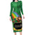 Hawaii Saint Patrick's Day Family Matching Long Sleeve Bodycon Dress and Hawaiian Shirt Funny Leprechaun With Pot Of Gold - Polynesian Tattoo