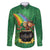 Hawaii Saint Patrick's Day Family Matching Off Shoulder Maxi Dress and Hawaiian Shirt Funny Leprechaun With Pot Of Gold - Polynesian Tattoo