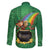Hawaii Saint Patrick's Day Family Matching Off Shoulder Maxi Dress and Hawaiian Shirt Funny Leprechaun With Pot Of Gold - Polynesian Tattoo