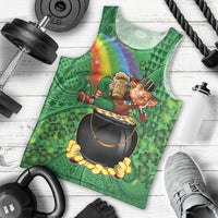 Hawaii Saint Patrick's Day Men Tank Top Funny Leprechaun With Pot Of Gold - Polynesian Tattoo LT14 - Polynesian Pride