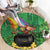 Hawaii Saint Patrick's Day Round Carpet Funny Leprechaun With Pot Of Gold - Polynesian Tattoo