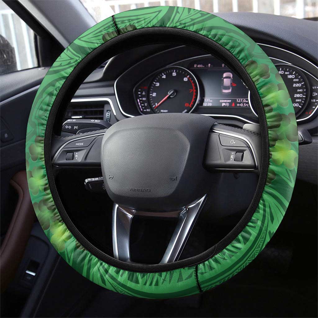 Hawaii Saint Patrick's Day Steering Wheel Cover Funny Leprechaun With Pot Of Gold - Polynesian Tattoo LT14 - Polynesian Pride