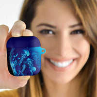 Purple Paradise Polynesia Jellyfish AirPods Case Plumeria Polynesian Tattoo Glowing Vibes LT14 - Polynesian Pride