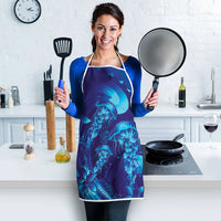 Purple Paradise Polynesia Jellyfish Apron Plumeria Polynesian Tattoo Glowing Vibes LT14 - Polynesian Pride
