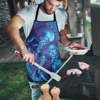 Purple Paradise Polynesia Jellyfish Apron Plumeria Polynesian Tattoo Glowing Vibes LT14 - Polynesian Pride