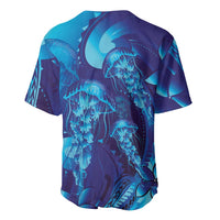 Purple Paradise Polynesia Jellyfish Baseball Jersey Plumeria Polynesian Tattoo Glowing Vibes LT14 - Polynesian Pride