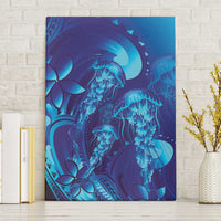 Purple Paradise Polynesia Jellyfish Canvas Wall Art Plumeria Polynesian Tattoo Glowing Vibes LT14 Without Frame Purple - Polynesian Pride