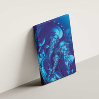 Purple Paradise Polynesia Jellyfish Canvas Wall Art Plumeria Polynesian Tattoo Glowing Vibes LT14 - Polynesian Pride