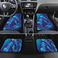 Purple Paradise Polynesia Jellyfish Car Mats Plumeria Polynesian Tattoo Glowing Vibes LT14 Set 4pcs Purple - Polynesian Pride