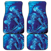 Purple Paradise Polynesia Jellyfish Car Mats Plumeria Polynesian Tattoo Glowing Vibes LT14 - Polynesian Pride