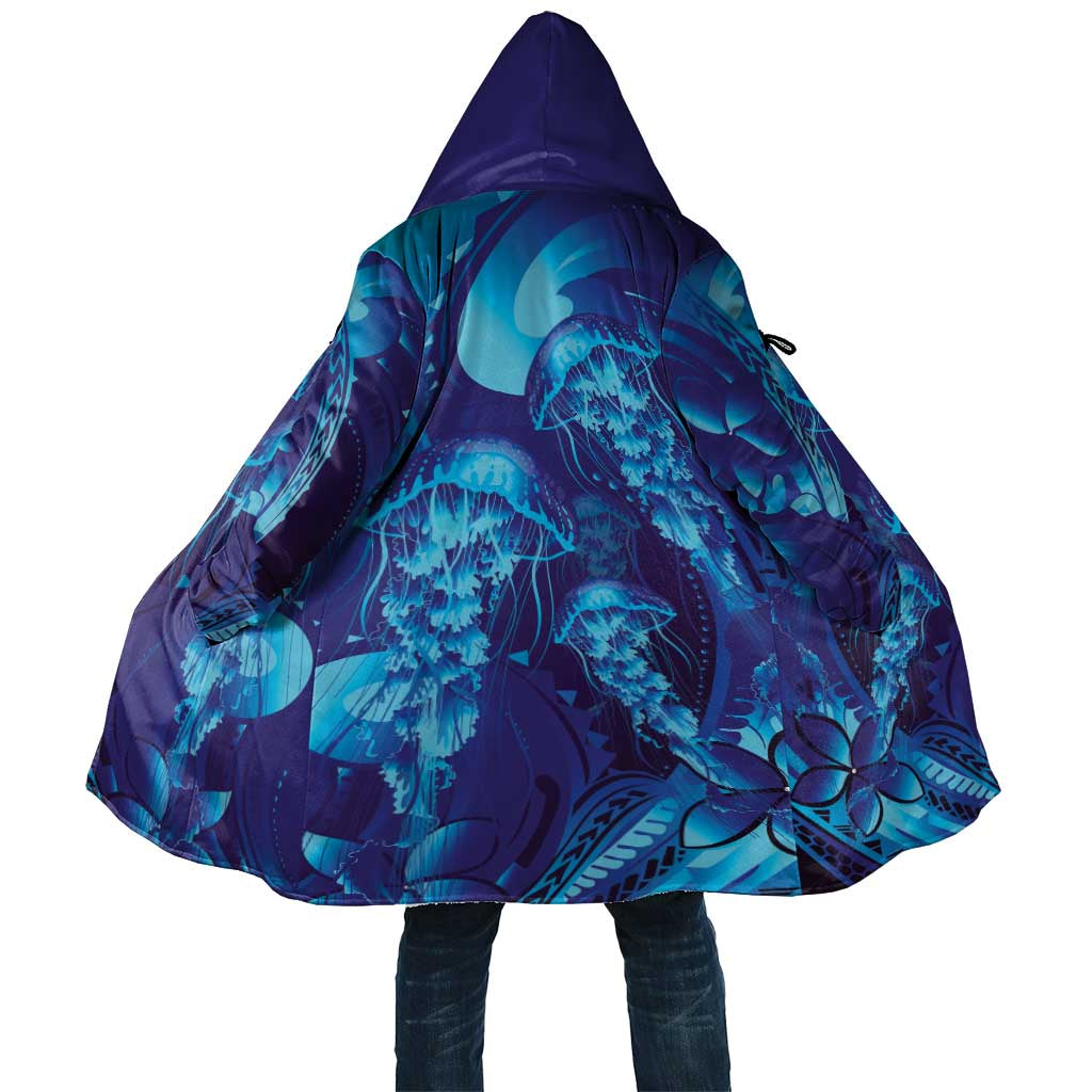 Purple Paradise Polynesia Jellyfish Cloak Plumeria Polynesian Tattoo Glowing Vibes LT14 Unisex Purple - Polynesian Pride
