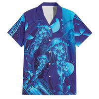 Purple Paradise Polynesia Jellyfish Family Matching Mermaid Dress and Hawaiian Shirt Plumeria Polynesian Tattoo Glowing Vibes