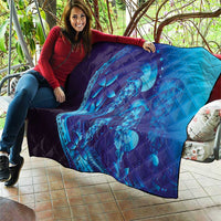 Purple Paradise Polynesia Jellyfish Quilt Plumeria Polynesian Tattoo Glowing Vibes