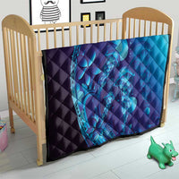 Purple Paradise Polynesia Jellyfish Quilt Plumeria Polynesian Tattoo Glowing Vibes