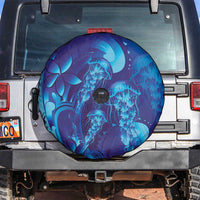 Purple Paradise Polynesia Jellyfish Spare Tire Cover Plumeria Polynesian Tattoo Glowing Vibes LT14 Purple - Polynesian Pride