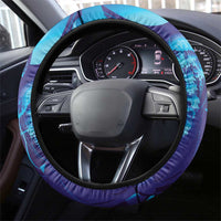 Purple Paradise Polynesia Jellyfish Steering Wheel Cover Plumeria Polynesian Tattoo Glowing Vibes LT14 - Polynesian Pride