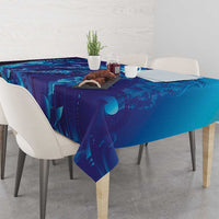 Purple Paradise Polynesia Jellyfish Tablecloth Plumeria Polynesian Tattoo Glowing Vibes LT14 - Polynesian Pride