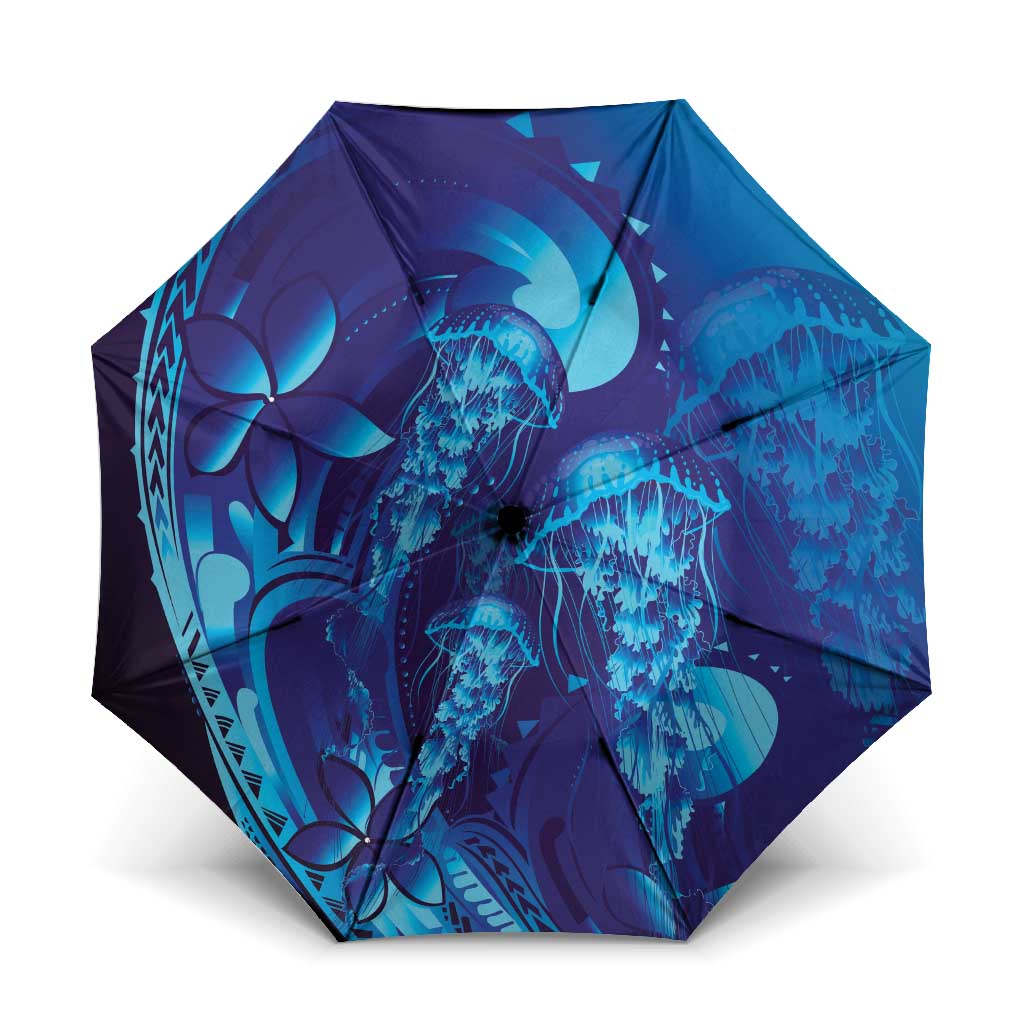Purple Paradise Polynesia Jellyfish Umbrella Plumeria Polynesian Tattoo Glowing Vibes LT14 One Size Folded 11.42 inch Opened Diameter 37.4 inch Purple - Polynesian Pride