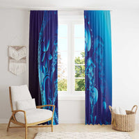 Purple Paradise Polynesia Jellyfish Window Curtain Plumeria Polynesian Tattoo Glowing Vibes LT14 - Polynesian Pride