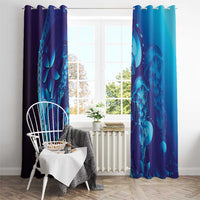 Purple Paradise Polynesia Jellyfish Window Curtain Plumeria Polynesian Tattoo Glowing Vibes LT14 - Polynesian Pride