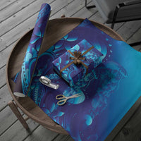 Purple Paradise Polynesia Jellyfish Wrapping Paper Plumeria Polynesian Tattoo Glowing Vibes LT14 - Polynesian Pride