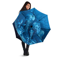 Blue Gradient Polynesia Jellyfish Umbrella Plumeria Polynesian Tattoo Glowing Vibes LT14 - Polynesian Pride