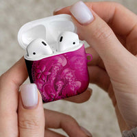 Pink Gradient Polynesia Jellyfish AirPods Case Plumeria Polynesian Tattoo Glowing Vibes LT14 - Polynesian Pride