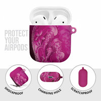 Pink Gradient Polynesia Jellyfish AirPods Case Plumeria Polynesian Tattoo Glowing Vibes LT14 - Polynesian Pride