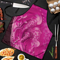 Pink Gradient Polynesia Jellyfish Apron Plumeria Polynesian Tattoo Glowing Vibes LT14 Pink - Polynesian Pride