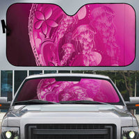 Pink Gradient Polynesia Jellyfish Auto Sun Shade Plumeria Polynesian Tattoo Glowing Vibes LT14 Pink - Polynesian Pride