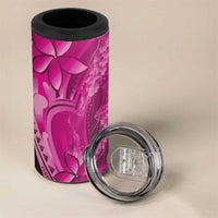 Pink Gradient Polynesia Jellyfish 4 in 1 Can Cooler Tumbler Plumeria Polynesian Tattoo Glowing Vibes LT14 - Polynesian Pride