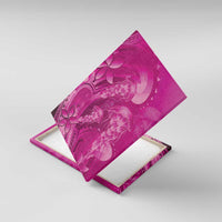 Pink Gradient Polynesia Jellyfish Canvas Wall Art Plumeria Polynesian Tattoo Glowing Vibes