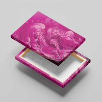 Pink Gradient Polynesia Jellyfish Canvas Wall Art Plumeria Polynesian Tattoo Glowing Vibes