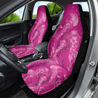 Pink Gradient Polynesia Jellyfish Car Seat Cover Plumeria Polynesian Tattoo Glowing Vibes LT14 - Polynesian Pride
