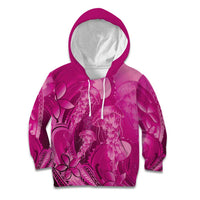 Pink Gradient Polynesia Jellyfish Kid Hoodie Plumeria Polynesian Tattoo Glowing Vibes LT14 Hoodie Pink - Polynesian Pride