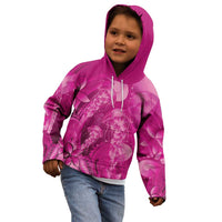 Pink Gradient Polynesia Jellyfish Kid Hoodie Plumeria Polynesian Tattoo Glowing Vibes LT14 - Polynesian Pride