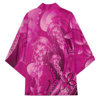 Pink Gradient Polynesia Jellyfish Kimono Plumeria Polynesian Tattoo Glowing Vibes LT14 - Polynesian Pride