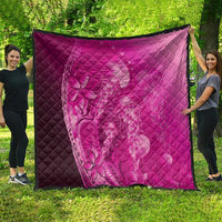 Pink Gradient Polynesia Jellyfish Quilt Plumeria Polynesian Tattoo Glowing Vibes LT14 - Polynesian Pride
