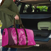 Pink Gradient Polynesia Jellyfish Travel Bag Plumeria Polynesian Tattoo Glowing Vibes LT14 - Polynesian Pride