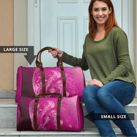 Pink Gradient Polynesia Jellyfish Travel Bag Plumeria Polynesian Tattoo Glowing Vibes LT14 - Polynesian Pride