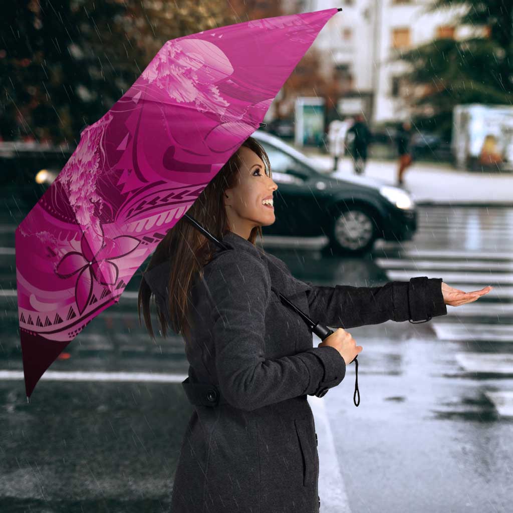 Pink Gradient Polynesia Jellyfish Umbrella Plumeria Polynesian Tattoo Glowing Vibes LT14 - Polynesian Pride