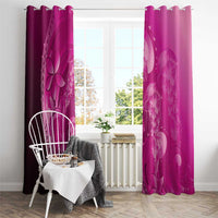 Pink Gradient Polynesia Jellyfish Window Curtain Plumeria Polynesian Tattoo Glowing Vibes LT14 - Polynesian Pride