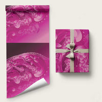 Pink Gradient Polynesia Jellyfish Wrapping Paper Plumeria Polynesian Tattoo Glowing Vibes